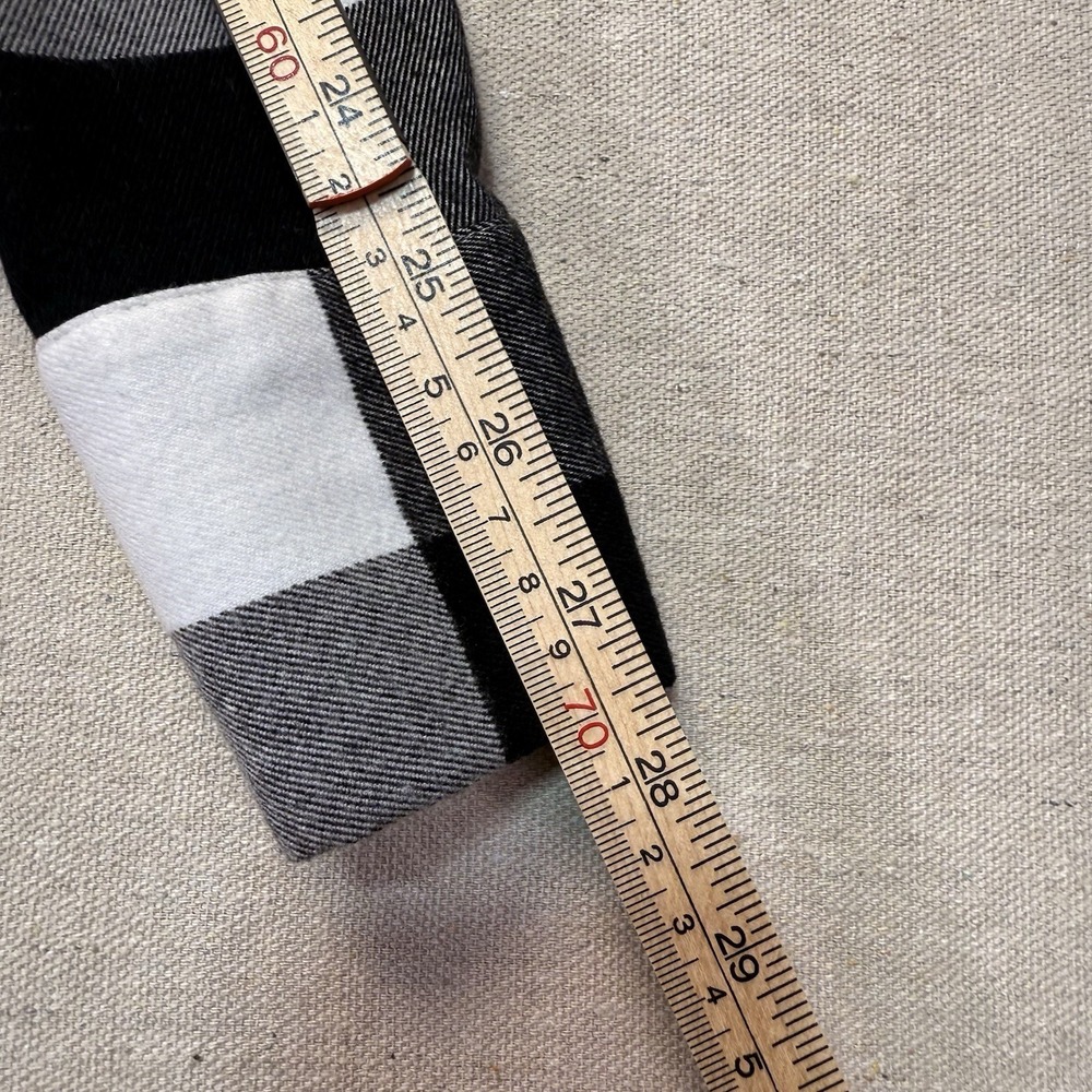Abercrombie & Fitch Women's Black And White Buffalo Check Flannel Plaid Soft - Picture 7 of 7